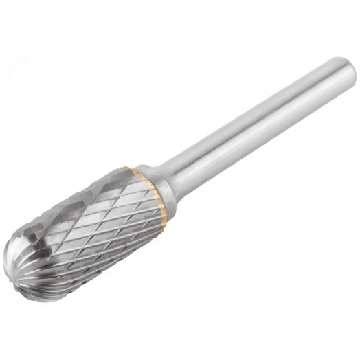 Шарошка карбидная, штифт 6 мм, тип ''С'', цилиндрическая закругленная 12х25х70 мм