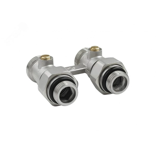 Узел нижнего подключения радиатора прямой 3/4 (с  комплетом адаптеров 1/2)