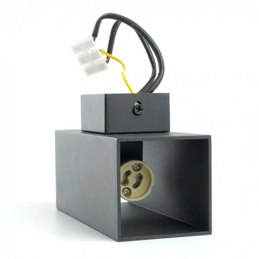 Светильник ДБО 2хGU10 вверх/вниз без ламп черный