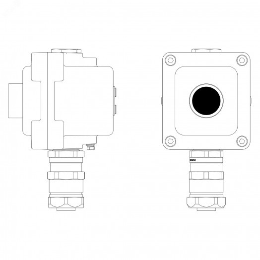 Взрывонепроницаемый пост управления из алюминия LCSD-01-B-MC-P1B(11)x1-PCMB-KAEPM3MHK-26