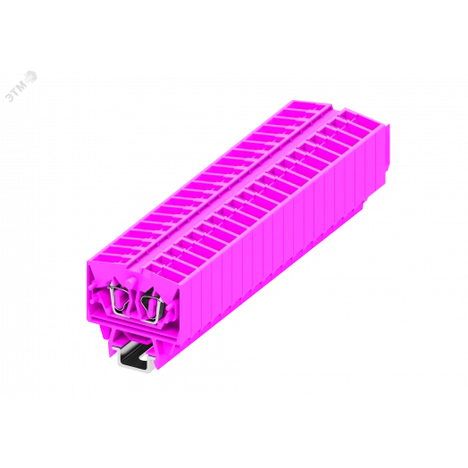Клемма TB 1-1 на DIN-15, фронт.подключение, сечение 2,5 мм. кв., розовый