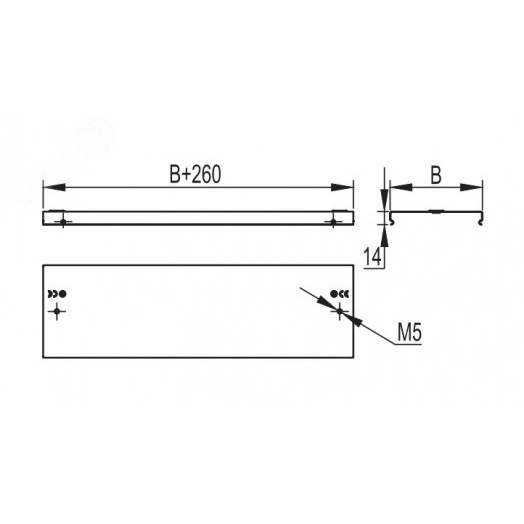 Крышка на ответвитель TDS Т-образный вертикальный ун. осн.400 в комплекте с метизами и пластинами PTCE