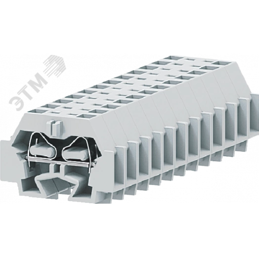 Клемма TB концевая 1-1 с бок. подключ. с защелк. ножками, светло-серая