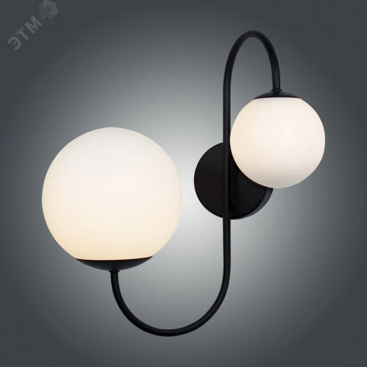 Светильник Тефия 521 черн. (Плафон 8728,8730) НББ 01-2х40-101 ИМ настенный