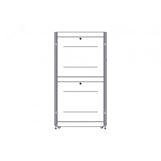 Шкаф Uniprom. 42U-750/1070. боковые панели 4шт. черный