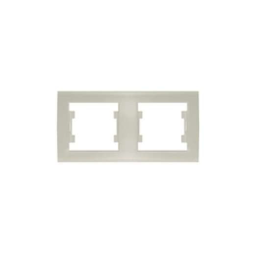 Рамка 2-м Бриллиант горизонт. сл. кость UNIVersal 7948684 Рамка 2-м Бриллиант горизонт. сл. кость UNIVersal 7948684