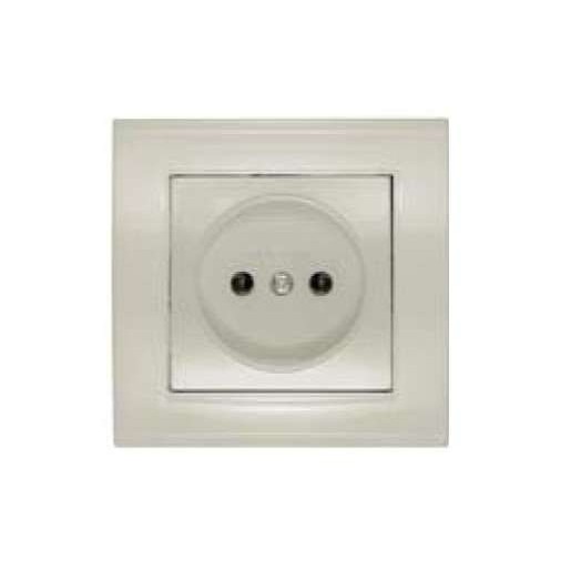 Розетка 1-м СП Бриллиант 16А IP20 без заземл. сл. кость UNIVersal 7948806