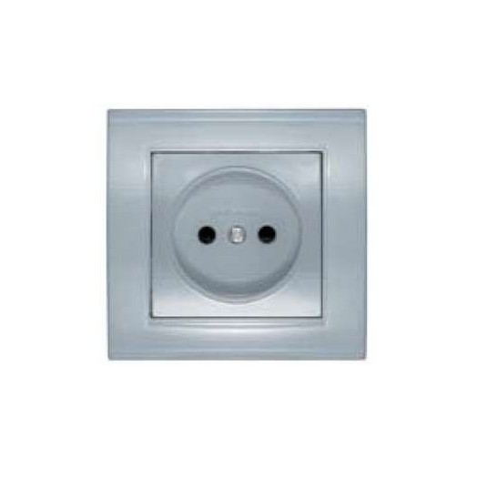 Розетка 1-м СП Бриллиант 16А IP20 без заземл. защ. шторки серебр. UNIVersal 7949841 Розетка 1-м СП Бриллиант 16А IP20 без заземл. защ. шторки серебр. UNIVersal 7949841