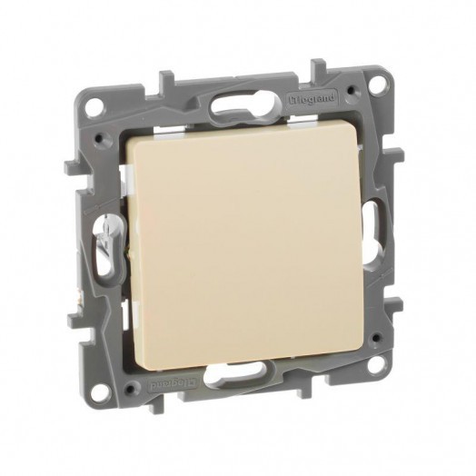 Механизм выключателя 1-кл. СП Etika 10А IP20 250В 10AX безвинт. зажимы сл. кость Leg 672301