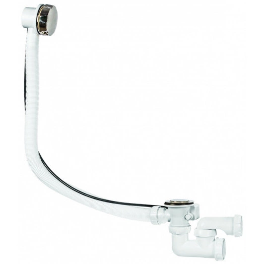 Слив-перелив с внешним тросиком L700 мм  и регулируемым сифоном