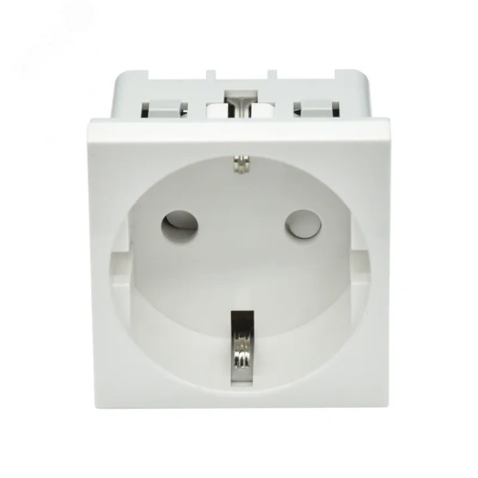 PRIMER РКС-20-30-П-К Розетка с заземляющим контактом защитной шторкой и винтовым зажимом (2 модуля) белая IEK
