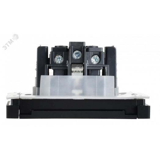 FORTE&PIANO Розетка 1-местная с заземлением с защитными шторками и крышкой винтовое крепление 16А IP44 FP121 черный IEK