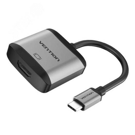 Конвертер мультимедиа USB Type C M на HDMI F, 0.15 м., серый