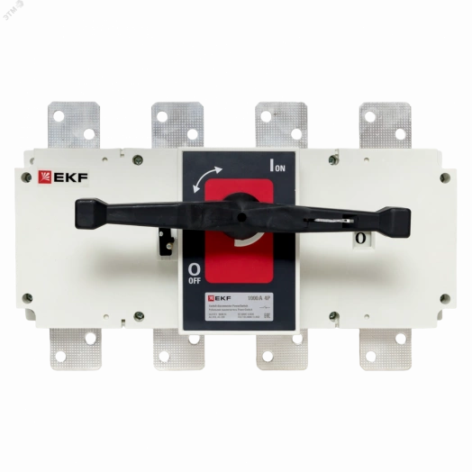 Рубильник-выключатель 1000A 4P c рукояткой управления для прямой установки PowerSwitch EKF