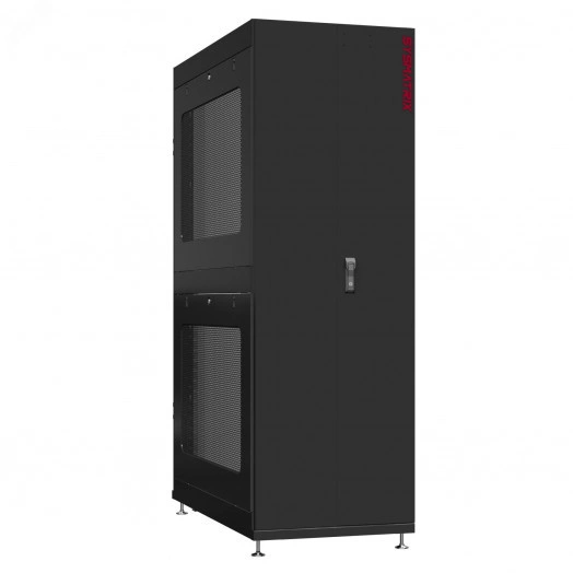 Шкаф серверный 45U 800х1200 передняя дверь: двустворчатая глухой металл IP51. задняя дверь: без. боковые панели: перфорированные. цвет: черный RAL9005 