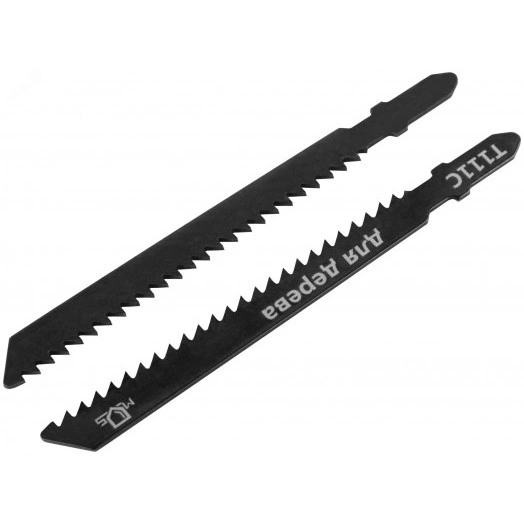 Полотна для лобзика, Т111С, по дереву, HCS, 100 мм, 2 шт.