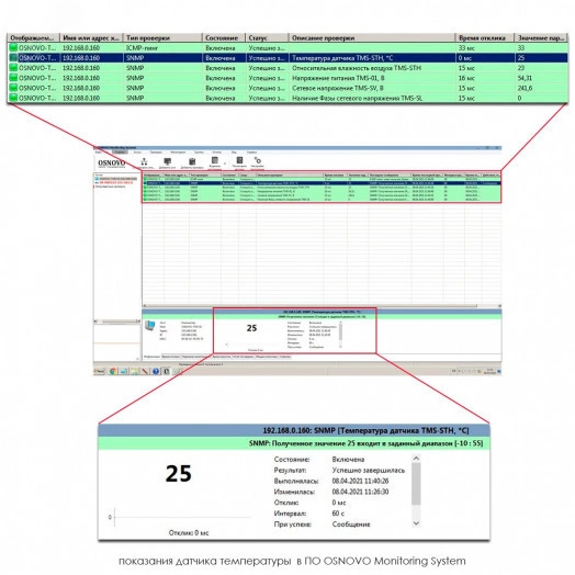 Система мониторинга на 25 сенсоров