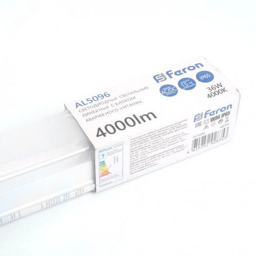 Светильник светодиодный ДСП-36вт 4000К 4000Лм с блоком аварийного питания 1.5ч IP65 (аналог ЛСП-2х36)