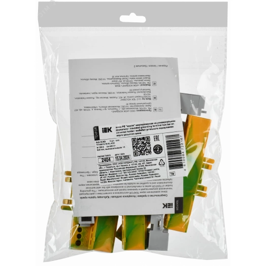 TEKFOR Шина PE земля изолированная на универсальном держателе 6х9-16-ЖЗ IEK