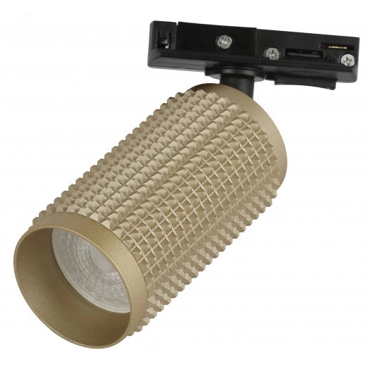 Трековый светильник однофазный ДВО TR40-GU10 MG под лампу MR16 матовое золото