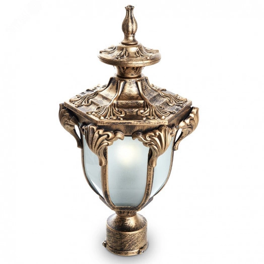 Светильник НТУ-60w на трубу Е27 IP44 черное золото