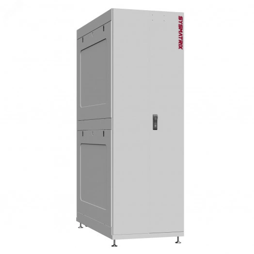 Шкаф серверный 42U 800х1200 передняя дверь: двустворчатая глухой металл IP51. задняя дверь: одностворчатая перфорированная IP20. боковые панели: глухой металл. цвет: серый RAL7035 