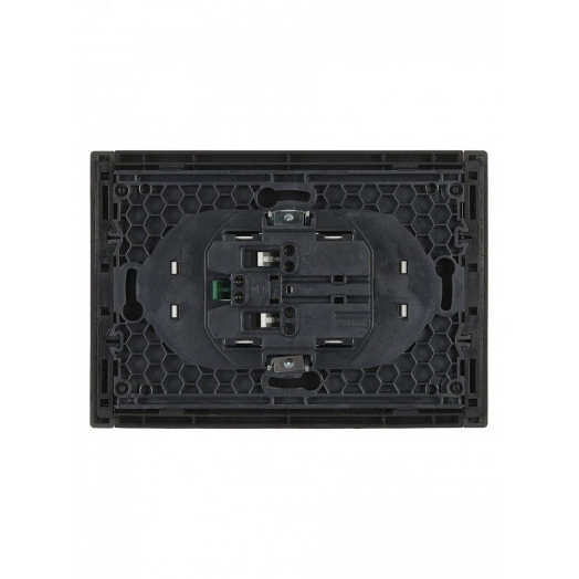 FORTE&PIANO Розетка 2-местная с заземлением без защитных шторок безвинтовое крепление 16А FP324 серый IEK