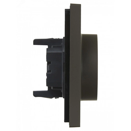 FORTE&PIANO Розетка 2-местная с заземлением без защитных шторок безвинтовое крепление 16А FP324 серый IEK