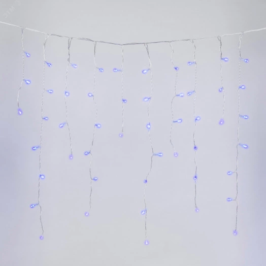 Бахрома светодиодная 6м 300 светодиодов Синий свет Провод прозрачный ULD-B6007-300/DTA BLUE IP44 ТМ Uniel