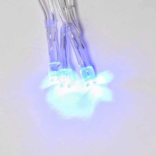 Бахрома светодиодная 6м 300 светодиодов Синий свет Провод прозрачный ULD-B6007-300/DTA BLUE IP44 ТМ Uniel