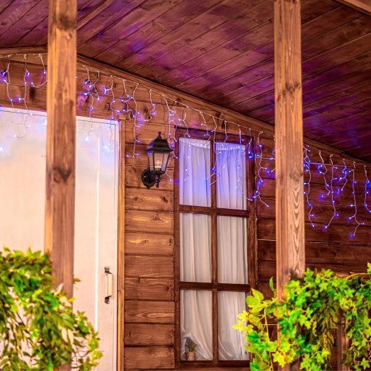 Бахрома светодиодная 6м 300 светодиодов Синий свет Провод прозрачный ULD-B6007-300/DTA BLUE IP44 ТМ Uniel