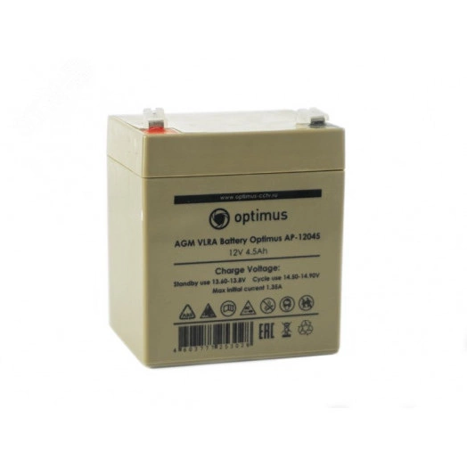 Аккумуляторная батарея Optimus AP-12045 4,5ач 12в