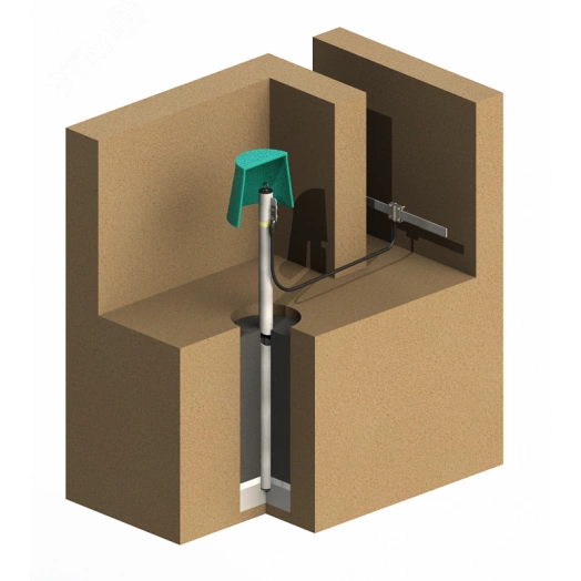 Электрод электролитический вертикальный L-3 м, сталь нержавеющая, 4 мм, К2М-323-3В