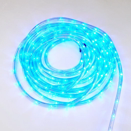 Гирлянда светодиодная Дюралайт ULD-D50 8M/С08 IP44 BLUE 8м С контроллером Синий свет Провод белый ТМ