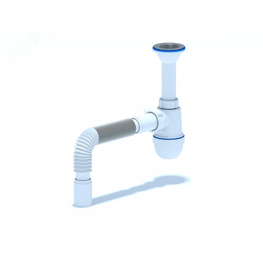 Сифон для умывальника АНИ 1 1/2' x 40 литой выпуск с гибкой трубой 40х40