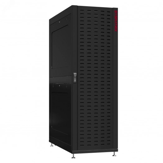 Шкаф серверный 48U 800х1070 передняя дверь: протект IP41. задняя дверь: двустворчатая перфорированная IP20. боковые панели: глухой металл. цвет: черный RAL9005 