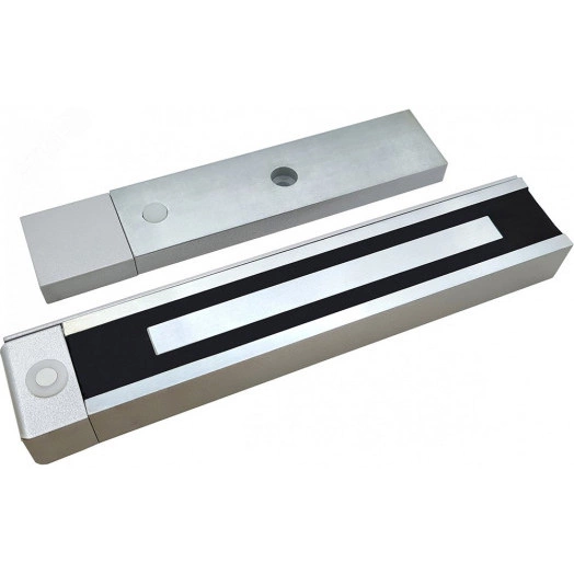 Замок электромагнитный ALM-350FB-G-12/24V, усилие удержания якоря 350 кгс, серый