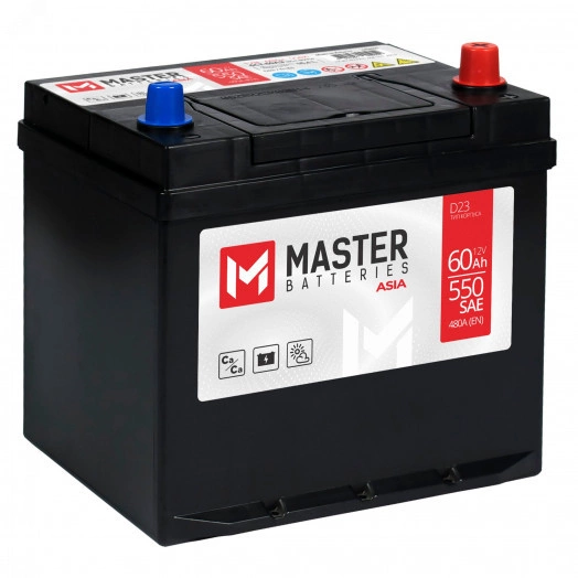 Аккумулятор автомобильный MASTER BATTERIES Asia 60Ah R+