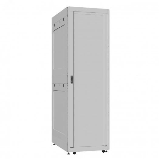 Шкаф серверный 52U 800х1000 передняя дверь: одностворчатая глухой металл IP51. задняя дверь: одностворчатая перфорированная IP20. боковые панели: глухой металл. цвет: серый RAL7035 