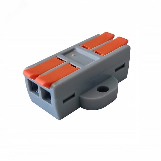 Клемма соединительная универсальная проходная 2 полюса с рычагом 0.5-6.0 (1шт)