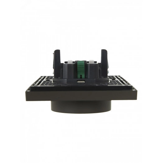 FORTE&PIANO Розетка 2-местная с заземлением с защитными шторками безвинтовое крепление 16А FP323 серый IEK