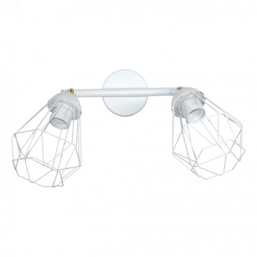 Светильник Кристаль 521 бел. муар НББ 01-2х60-113 Е27  настенный