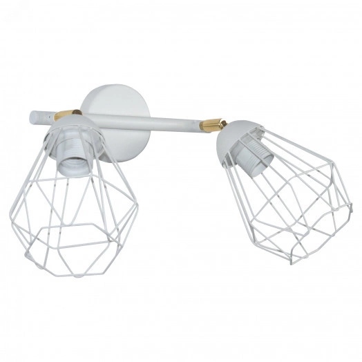 Светильник Кристаль 521 бел. муар НББ 01-2х60-113 Е27  настенный