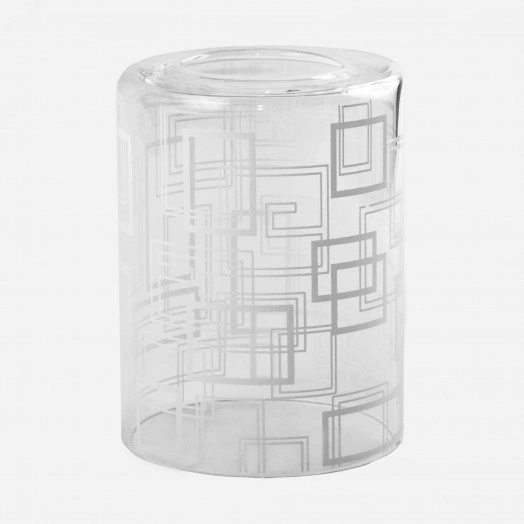 Плафон 34-090-в42/h120 Цилиндр проз.Квадраты бел.