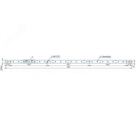 Модуль светодиодный LINE 500x11.6 AL1 3x8 Lumileds 2835 CRI80 5000K