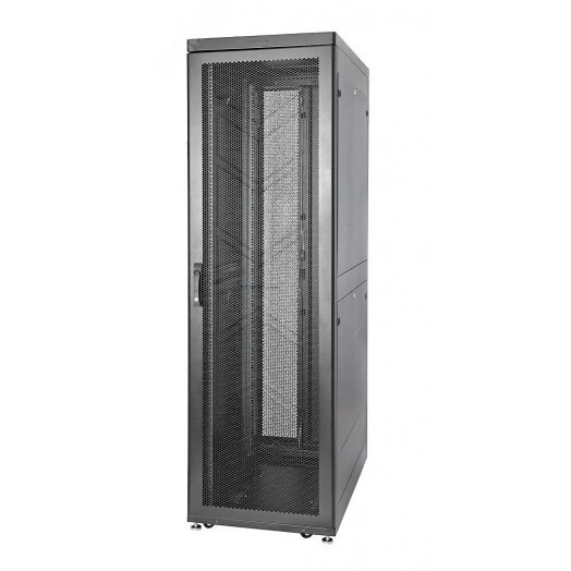 Шкаф Rackcenter D9000 48U 600 x 1000. передняя    дверь перфорированная одностворчатая. задняя дверьперфорированная двустворчатая. черный