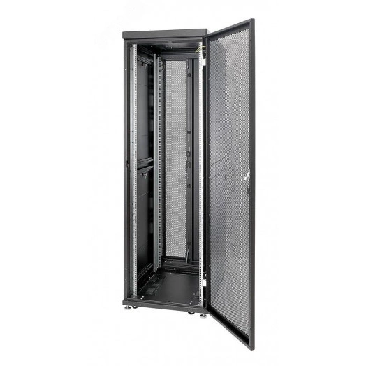 Шкаф Rackcenter D9000 48U 600 x 1000. передняя    дверь перфорированная одностворчатая. задняя дверьперфорированная двустворчатая. черный