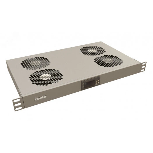 Модуль вентиляторный 19'' 1U глубиной 290мм с тер мостатом и 4-я вентиляторами. номинальная мощность 70.40 Вт датчик температуры с кабелем. кабель питания C13-Schuko 1.8м. цвет серый (RAL 7035)