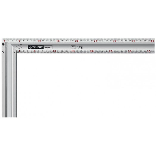 Угольник ЭКСПЕРТ 400 мм жесткий столярный с усиленным алюминиевым полотном