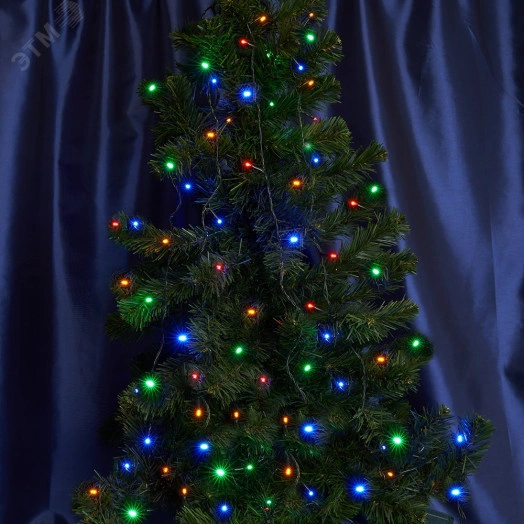 Гирлянда на елку LED мультиколор 15 веток 5м IP44